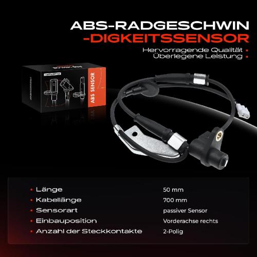 1x ABS Sensor Vorderachse rechts für Suzuki Ignis I FH 1.3L 1.5L 2000-2005 Bild 1x ABS Sensor Vorderachse rechts für Suzuki Ignis I FH 1.3L 1.5L 2000-2005