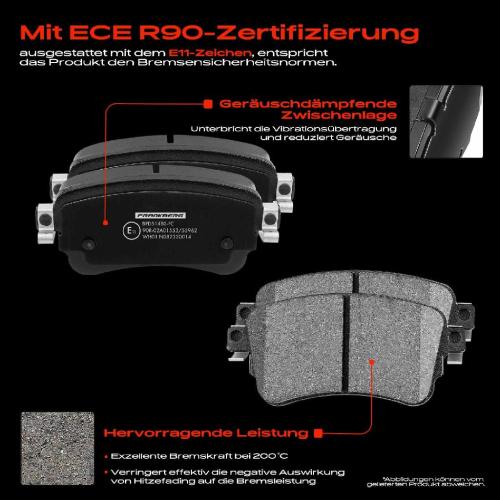 4x Bremsbeläge Hinterachse für Opel Vivaro C Combi Platform Cabin Zafira Life Peugeot Expert Traveller Bild 4x Bremsbeläge Hinterachse für Opel Vivaro C Combi Platform Cabin Zafira Life Peugeot Expert Traveller