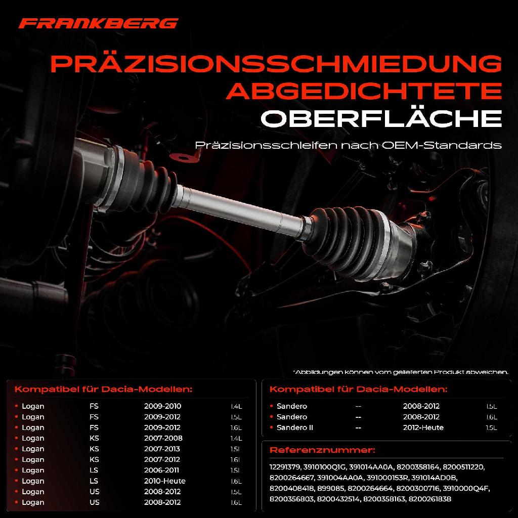 1x Antriebswelle Gelenksatz Vorderachse für Renault Clio III Megane Dacia Lada