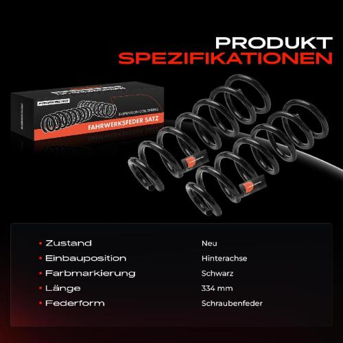 2x Fahrwerksfeder Hinterachse für Citroën C5 III Break RW 1.6L 1.8L 2.0L 2.2L 2.7L 2008-2017 Bild 2x Fahrwerksfeder Hinterachse für Citroën C5 III Break RW 1.6L 1.8L 2.0L 2.2L 2.7L 2008-2017