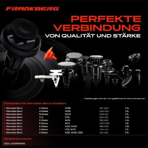10x Befestigungsclips Verkleidung Stoßstange für Mercedes-Benz W210 W211 W168 W169 C215 Bild 10x Befestigungsclips Verkleidung Stoßstange für Mercedes-Benz W210 W211 W168 W169 C215