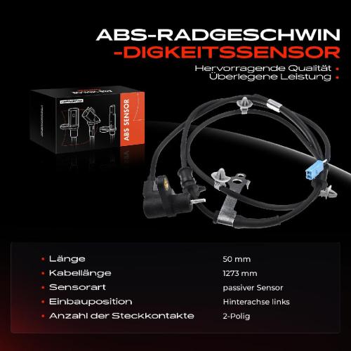 1x ABS Sensor Hinterachse links für Suzuki Ignis I FH 1.3L 2000-2003 Bild 1x ABS Sensor Hinterachse links für Suzuki Ignis I FH 1.3L 2000-2003