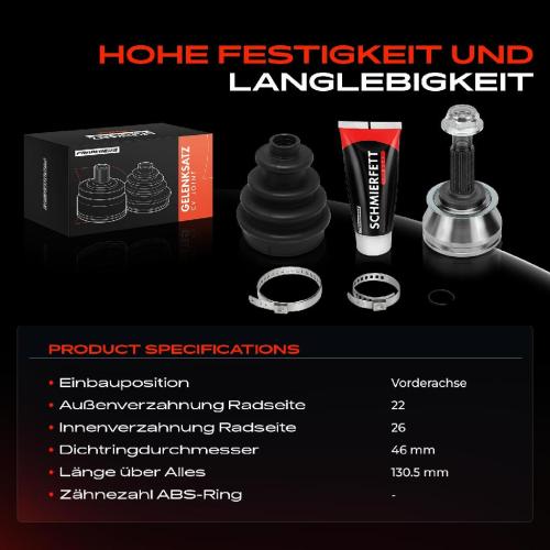 Frankberg 1x Antriebswelle Gelenksatz Vorderachse für VW UP! 121 BL1 Seat Mii KE1 KF1 Skoda Citigo Bild Frankberg 1x Antriebswelle Gelenksatz Vorderachse für VW UP! 121 BL1 Seat Mii KE1 KF1 Skoda Citigo