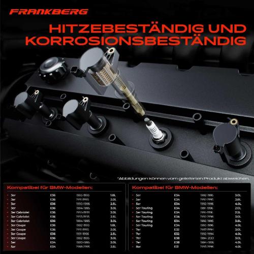 8x Zündmodul Zündspule für BMW E36 E34 E32 E38 E31 1.8L 2.0L 2.5L 3.0L 3.8L 4.0L 1987-2001 Bild 8x Zündmodul Zündspule für BMW E36 E34 E32 E38 E31 1.8L 2.0L 2.5L 3.0L 3.8L 4.0L 1987-2001