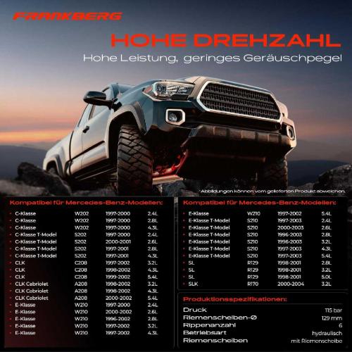 1x Servopumpe hydraulisch für Mercedes Benz W202 S202 C208 S210 W210 R129 R170 Bild 1x Servopumpe hydraulisch für Mercedes Benz W202 S202 C208 S210 W210 R129 R170