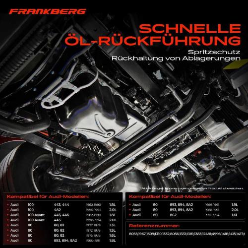Frankberg 1x Ölwanne Motorölwanne für VW Golf I Cabriolet Passat Santana Audi 80 100 A4 A6 Cabriolet Coupe Bild Frankberg 1x Ölwanne Motorölwanne für VW Golf I Cabriolet Passat Santana Audi 80 100 A4 A6 Cabriolet Coupe
