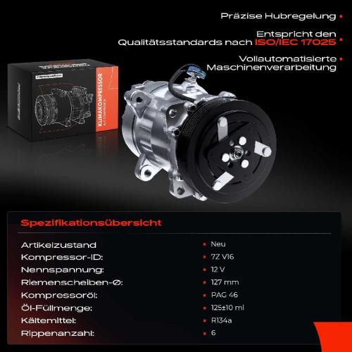 1x Klimakompressor für VW Transporter T4 7D 2.4L 2.5L 1990-2003 Bild 1x Klimakompressor für VW Transporter T4 7D 2.4L 2.5L 1990-2003