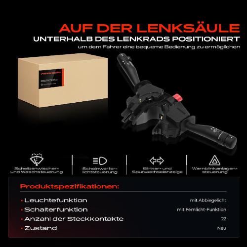 1x Kombischalter Lenkstockschalter für Ford Escort V VI VII Turnier Orion III 1990-2001 Bild 1x Kombischalter Lenkstockschalter für Ford Escort V VI VII Turnier Orion III 1990-2001