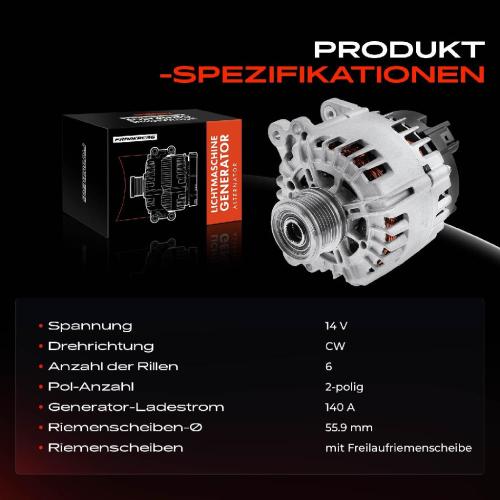 Frankberg 1x Lichtmaschine Generator f r VW Polo T6 Skoda Fabia 2 Seat Ibza 4 1.2L 2.0L Bild Frankberg 1x Lichtmaschine Generator f r VW Polo T6 Skoda Fabia 2 Seat Ibza 4 1.2L 2.0L