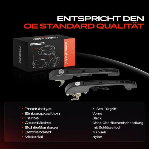 2x Türgriff Vorne außen für VW Polo Golf Cabriolet II Passat Stufenheck Variant Caddy I Derby Jetta Bild 2x Türgriff Vorne außen für VW Polo Golf Cabriolet II Passat Stufenheck Variant Caddy I Derby Jetta