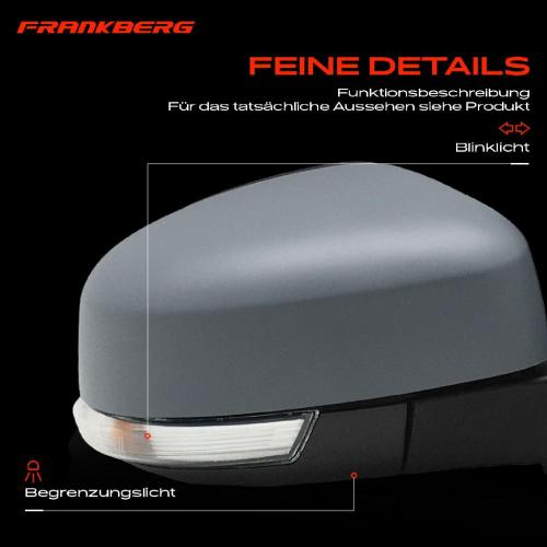 Frankberg 1x Außenspiegel Rechts für Ford Focus II DA DP HCP DB DH FCH DA DS FFS 2008-2012 Bild Frankberg 1x Außenspiegel Rechts für Ford Focus II DA DP HCP DB DH FCH DA DS FFS 2008-2012