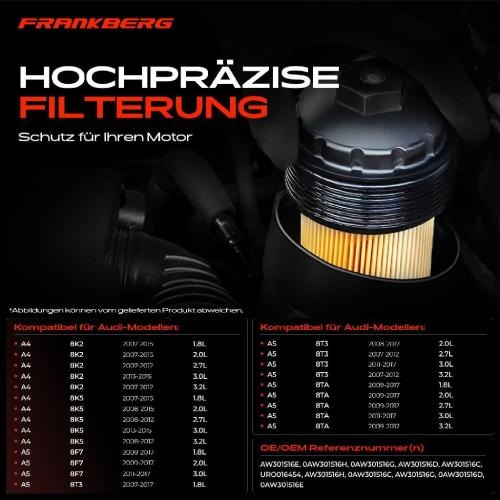 1x Ölfiltergehäuse für Audi A4 8K2 8K5 A6 4G2 4GC 4G5 4GD A5 A7 Bild 1x Ölfiltergehäuse für Audi A4 8K2 8K5 A6 4G2 4GC 4G5 4GD A5 A7