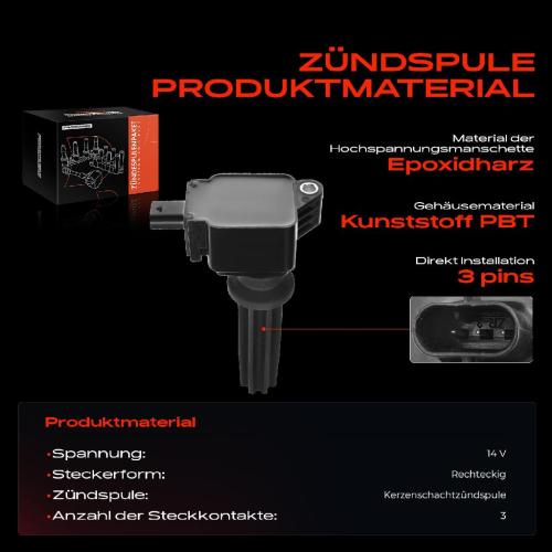 Frankberg 1x Zündmodul Zündspule für Ford Focus III Stufenheck Turnier Galaxy Mondeo IV V Schrägheck S-Max Bild Frankberg 1x Zündmodul Zündspule für Ford Focus III Stufenheck Turnier Galaxy Mondeo IV V Schrägheck S-Max