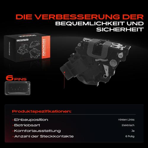 1x Türschloss Hinten Links für Ford Focus II Stufenheck Turnier 1.4L 1.6L 1.8L 2.0L 2.5L 2007 Bild 1x Türschloss Hinten Links für Ford Focus II Stufenheck Turnier 1.4L 1.6L 1.8L 2.0L 2.5L 2007