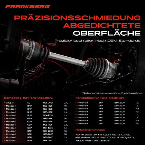 1x Antriebswelle Gelenksatz Vorderachse für Ford Mondeo GBP BAP BFP BNP Cougar EC Bj ab 1993 Bild 1x Antriebswelle Gelenksatz Vorderachse für Ford Mondeo GBP BAP BFP BNP Cougar EC Bj ab 1993