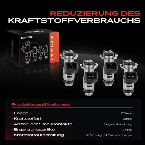 4x Einspritzventil Einspritzdüse für Ford KA Street KA 1.6L 2001-2008 Bild 4x Einspritzventil Einspritzdüse für Ford KA Street KA 1.6L 2001-2008