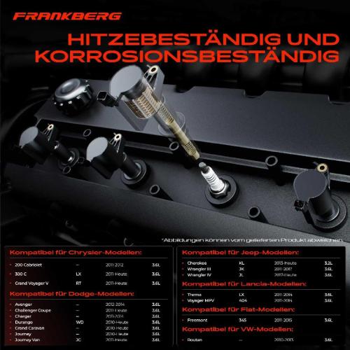 Frankberg 1x Zündmodul Zündspule für Chrysler 200 Cabriolet 300 C Grand Voyager V Dodge Avenger Challenger Coupe Bild Frankberg 1x Zündmodul Zündspule für Chrysler 200 Cabriolet 300 C Grand Voyager V Dodge Avenger Challenger Coupe