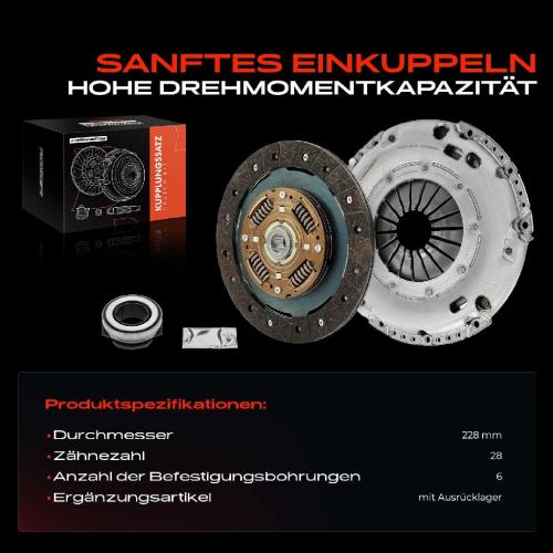 1x Kupplungssatz für VW Golf Plus V Variant VI Beetle Cabriolet EOS Jetta III Passat Scirocco Touran Bild 1x Kupplungssatz für VW Golf Plus V Variant VI Beetle Cabriolet EOS Jetta III Passat Scirocco Touran