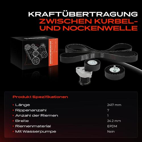 Frankberg 1x Keilrippenriemensatz für Mercedes-Benz W202 CL203 S202 C208 W124 W163 W638 B904 Bild Frankberg 1x Keilrippenriemensatz für Mercedes-Benz W202 CL203 S202 C208 W124 W163 W638 B904