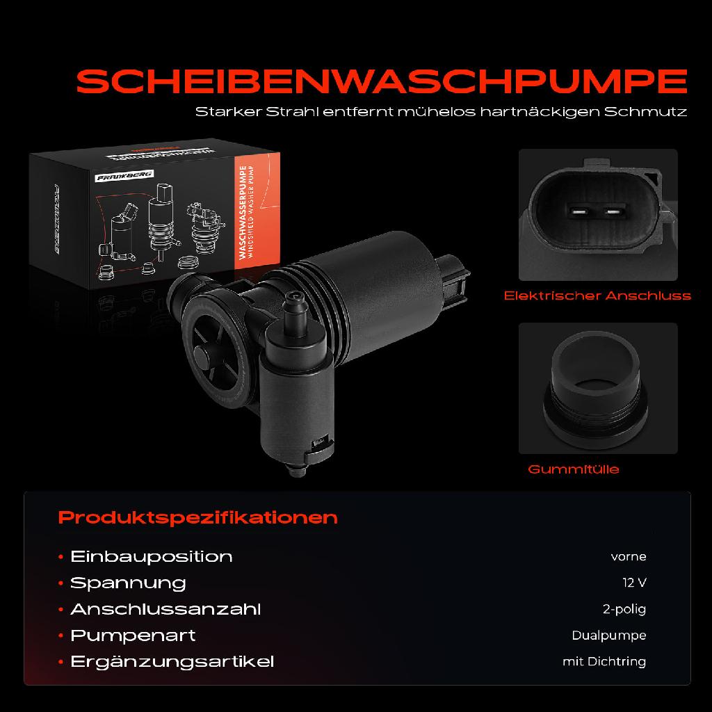 1x Waschwasserpumpe Scheibenreinigung Vorne für Nissan Juke F15 Tiida Schrägheck