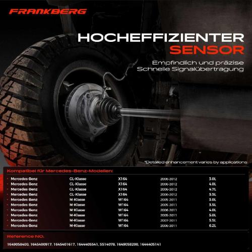 1x ABS Sensor Vorderachse beidseitig für Mercedes-Benz GL-Klasse X164 M-Klasse W164 3.5L 5.0L 6.2L 2005-2012 Bild 1x ABS Sensor Vorderachse beidseitig für Mercedes-Benz GL-Klasse X164 M-Klasse W164 3.5L 5.0L 6.2L 2005-2012