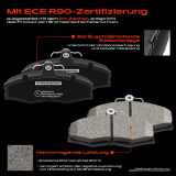 4x Bremsbeläge Vorderachse für Skoda Favorit Forman Pick-up Felicia I Kombi II VW Caddy 1989-2001