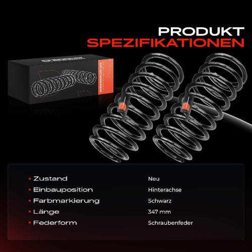 2x Fahrwerksfeder Hinterachse für Mitsubishi Lancer VII CSA CTA 1.3L 1.6L 2003-2008 Bild 2x Fahrwerksfeder Hinterachse für Mitsubishi Lancer VII CSA CTA 1.3L 1.6L 2003-2008