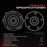 2x Radnabe Radlagersatz Vorne für Nissan 350 Z Coupe Roadster 3.5L 2002-2009