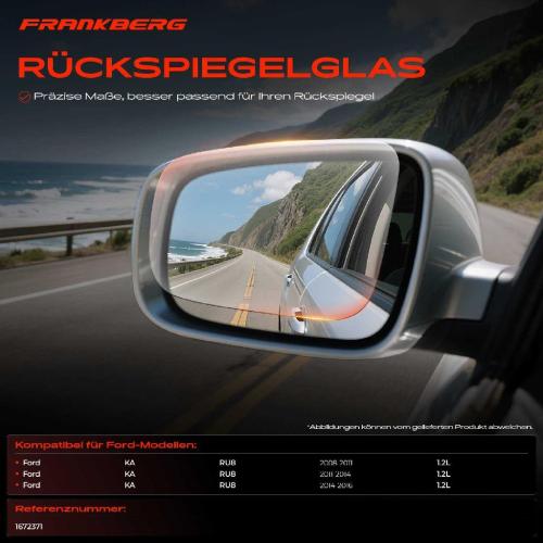 1x Spiegelglas Außenspiegel rechts für Ford Ka RU8 1.2L 1.3L 2008-2016 Bild 1x Spiegelglas Außenspiegel rechts für Ford Ka RU8 1.2L 1.3L 2008-2016