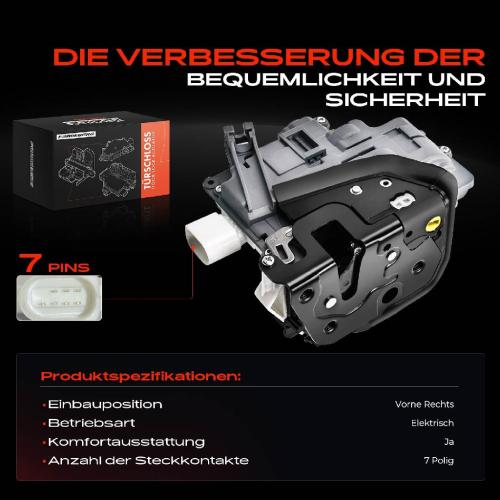 1x Türschloss Vorne Rechts für Audi A3 Cabriolet Sportback A4 Avant A6 Allroad A8 R8 Seat Exeo ST Bild 1x Türschloss Vorne Rechts für Audi A3 Cabriolet Sportback A4 Avant A6 Allroad A8 R8 Seat Exeo ST