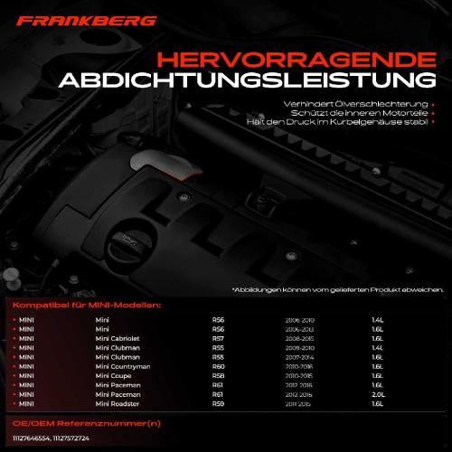 1x Ventildeckel Membran Kurbelgehäuseentlüftung für MINI R55 R56 R57 R58 R60 Cooper Bild 1x Ventildeckel Membran Kurbelgehäuseentlüftung für MINI R55 R56 R57 R58 R60 Cooper