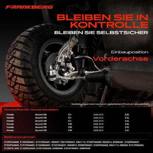 1x Querlenker Satz Vorderachse für Honda Accord VIII CU Accord VIII Kombi CW 2.0L 2.2L 2.4L 2008-2015 Bild 1x Querlenker Satz Vorderachse für Honda Accord VIII CU Accord VIII Kombi CW 2.0L 2.2L 2.4L 2008-2015