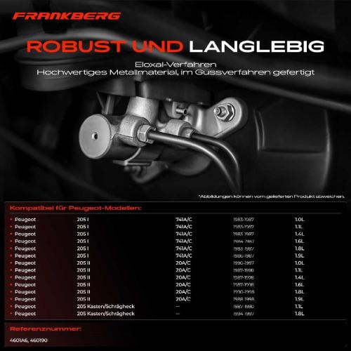 1x Hauptbremszylinder Bremszylinder für Peugeot 205 I II 1983-1998 1.0L-1.9L Bild 1x Hauptbremszylinder Bremszylinder für Peugeot 205 I II 1983-1998 1.0L-1.9L