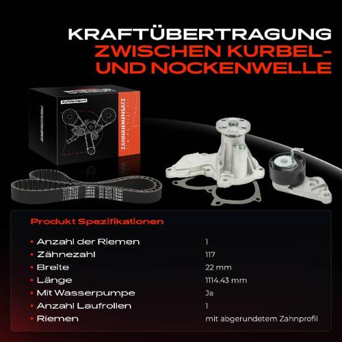 1x Zahnriemensatz Zahnriemen Wasserpumpe für Ford Fiesta Focus Fusion Puma Mazda 2 Bild 1x Zahnriemensatz Zahnriemen Wasserpumpe für Ford Fiesta Focus Fusion Puma Mazda 2
