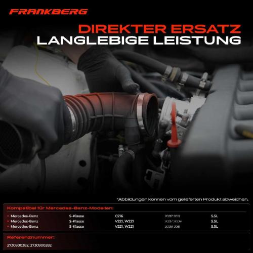 2x Ansaugschlauch, Luftfilter für Mercedes-Benz S-Klasse Coupe V221 C216 2005-2013 Bild 2x Ansaugschlauch, Luftfilter für Mercedes-Benz S-Klasse Coupe V221 C216 2005-2013