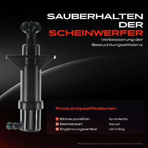 1x Scheinwerferreinigung Waschwasserdüse Vorne Rechts für Mercedes-Benz M-Klasse W163 1998-2005 Bild 1x Scheinwerferreinigung Waschwasserdüse Vorne Rechts für Mercedes-Benz M-Klasse W163 1998-2005