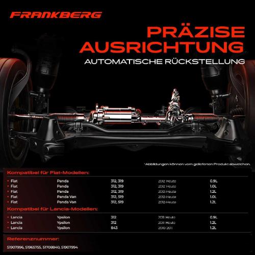 Frankberg 1x Lenkgetriebe Servolenkgetriebe für Fiat Panda Van 312 319 Lancia Ypsilon 846 Bild Frankberg 1x Lenkgetriebe Servolenkgetriebe für Fiat Panda Van 312 319 Lancia Ypsilon 846