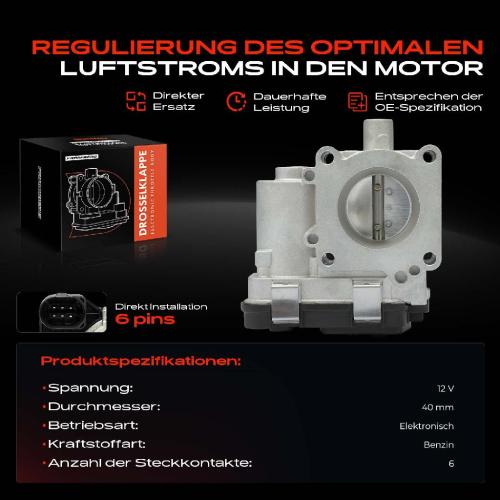 Frankberg 1x Drosselklappe Drosselklappenstutzen für Fiat Panda Punto 500 Lancia Ypsilon Bild Frankberg 1x Drosselklappe Drosselklappenstutzen für Fiat Panda Punto 500 Lancia Ypsilon