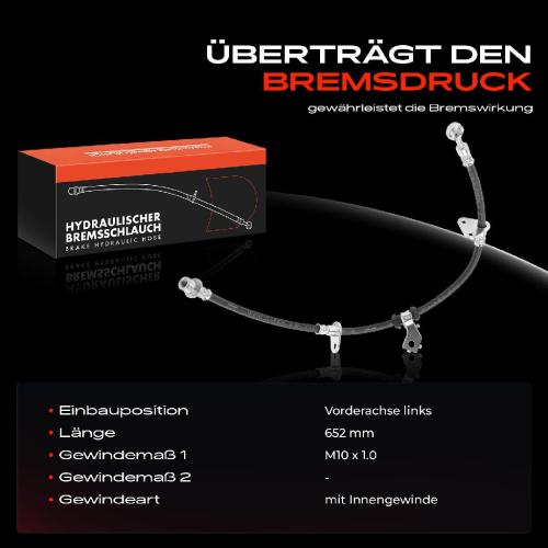 Frankberg 1x Bremsschlauch Bremsschläuche Vorderachse Links für Civic II IV V CRX II ED EE Integra Bild Frankberg 1x Bremsschlauch Bremsschläuche Vorderachse Links für Civic II IV V CRX II ED EE Integra