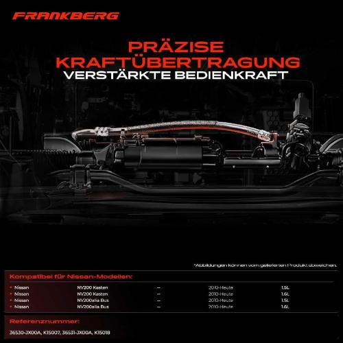 2x Seilzug Feststellbremse Hinterachse beidseitig für Nissan NV200/Evalia Bus Kasten 1.5L 1.6L Bild 2x Seilzug Feststellbremse Hinterachse beidseitig für Nissan NV200/Evalia Bus Kasten 1.5L 1.6L