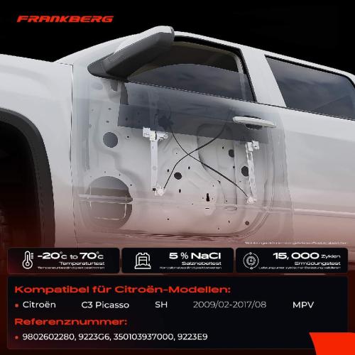 1x Fensterheber Hinten Links für Citroën C3 Picasso SH 2009-2017 1.2-1.6 Bild 1x Fensterheber Hinten Links für Citroën C3 Picasso SH 2009-2017 1.2-1.6