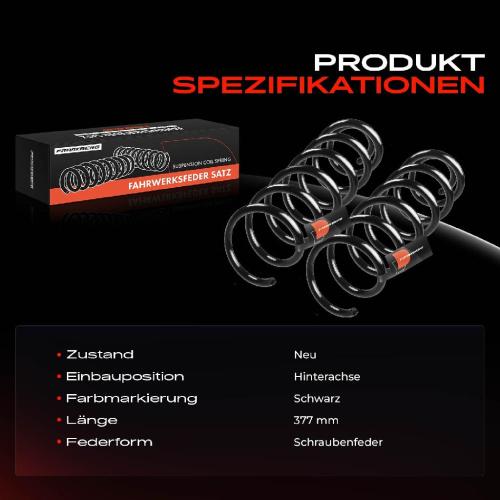 2x Fahrwerksfeder Hinterachse für Peugeot 5008 0E 0U 1.6L 2.0L 2009-2010 Bild 2x Fahrwerksfeder Hinterachse für Peugeot 5008 0E 0U 1.6L 2.0L 2009-2010