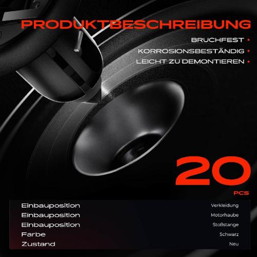 20x Befestigungsclips Verkleidung Motorhaube Stoßstange für BMW E36 E46 E90 E91 F30 E82 F20 Bild 20x Befestigungsclips Verkleidung Motorhaube Stoßstange für BMW E36 E46 E90 E91 F30 E82 F20