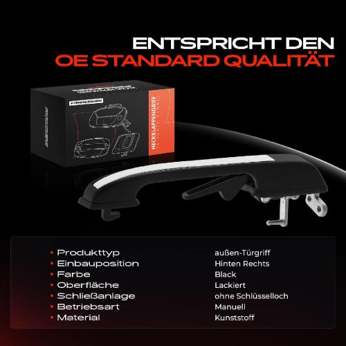 1x Türgriff Hinten Rechts außen für Audi 100 Avant 1.8L 1.9L 2.0L 2.1L 2.2L 2.3L 1982-1990 Bild 1x Türgriff Hinten Rechts außen für Audi 100 Avant 1.8L 1.9L 2.0L 2.1L 2.2L 2.3L 1982-1990