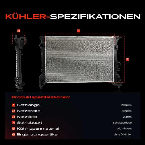 1x Kühler Wasserkühler Motorkühler für Mercedes-Benz W447 V-Klasse Marco Polo Camper Vito 2.1L Bild 1x Kühler Wasserkühler Motorkühler für Mercedes-Benz W447 V-Klasse Marco Polo Camper Vito 2.1L