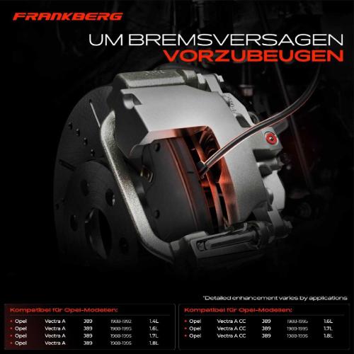 Frankberg 2x Warnkontakt Bremsbelagverschleiß Vorderachse für Opel Vectra A CC 1.4L-1.8L 1988-1995 Bild Frankberg 2x Warnkontakt Bremsbelagverschleiß Vorderachse für Opel Vectra A CC 1.4L-1.8L 1988-1995