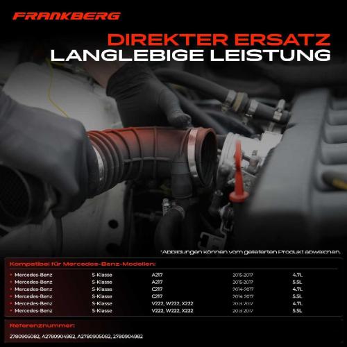 2x Ansaugschlauch, Luftfilter für Mercedes-Benz S-Klasse Cabriolet A217 V222 W222 X222 Bild 2x Ansaugschlauch, Luftfilter für Mercedes-Benz S-Klasse Cabriolet A217 V222 W222 X222