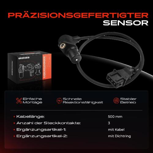 Frankberg 1x Kurbelwellensensor Impulsgeber für VW Golf III 1H 1E7 Passat 35I Vento 1H2 1994-1995 Bild Frankberg 1x Kurbelwellensensor Impulsgeber für VW Golf III 1H 1E7 Passat 35I Vento 1H2 1994-1995