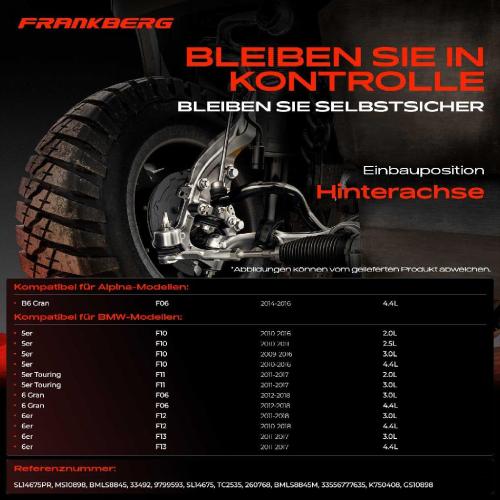 2x Koppelstange Hinterachse für Alpina B6 Gran Coupe F06 BMW 5er F10 5er Touring F11 6 Gran Coupe F06 Bild 2x Koppelstange Hinterachse für Alpina B6 Gran Coupe F06 BMW 5er F10 5er Touring F11 6 Gran Coupe F06