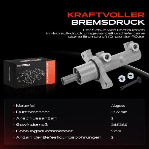 1x Hauptbremszylinder Bremszylinder für Peugeot 407 6D 6C Coupe 6E SW 2004-2011 Bild 1x Hauptbremszylinder Bremszylinder für Peugeot 407 6D 6C Coupe 6E SW 2004-2011